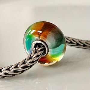 TROLLBEADS Green Rainbow Bead LAA 925S Retired, NEW Condition
